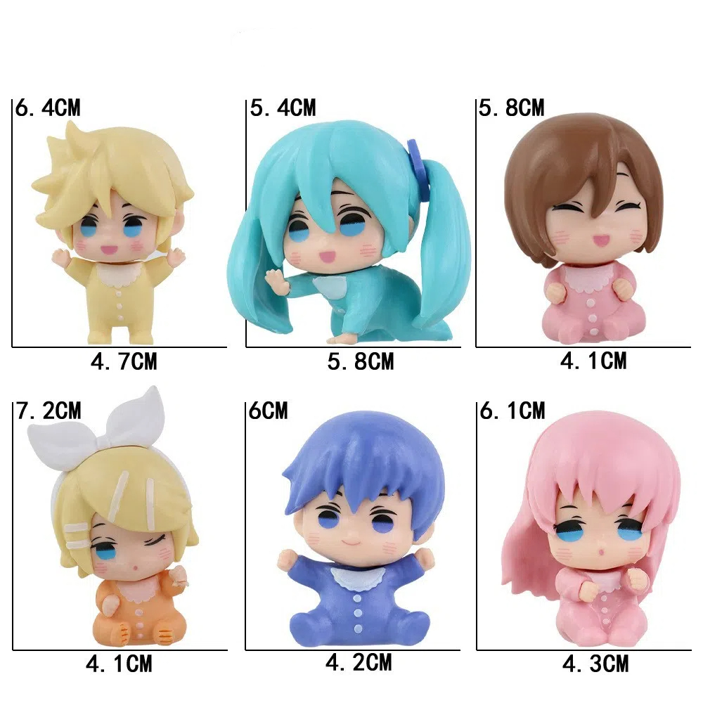 6pcs/set Anime Hatsune Miku q- - огляд і ціна Baby Q Products